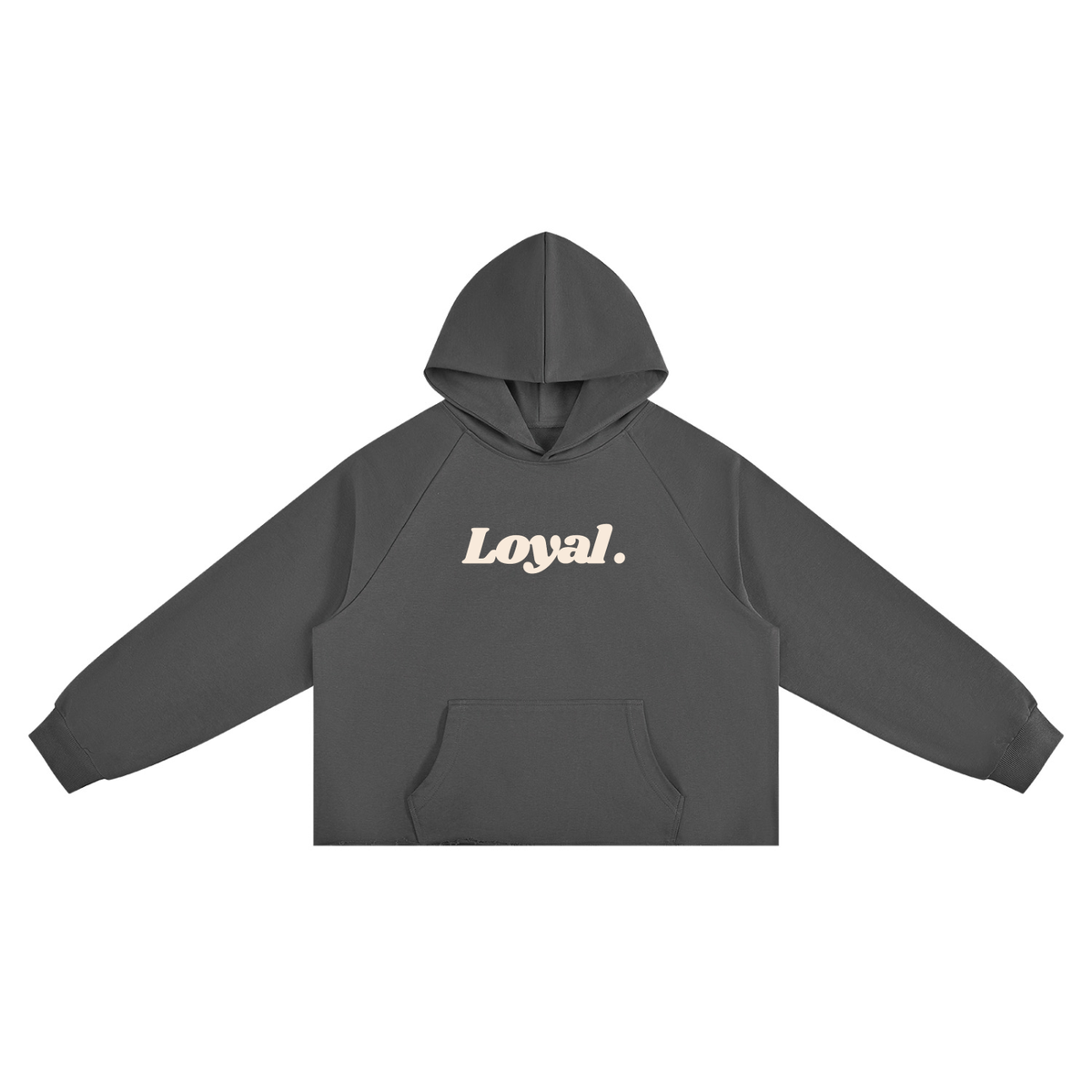 Unisex Vintage Wash Raw Edge Boxy Hoodie