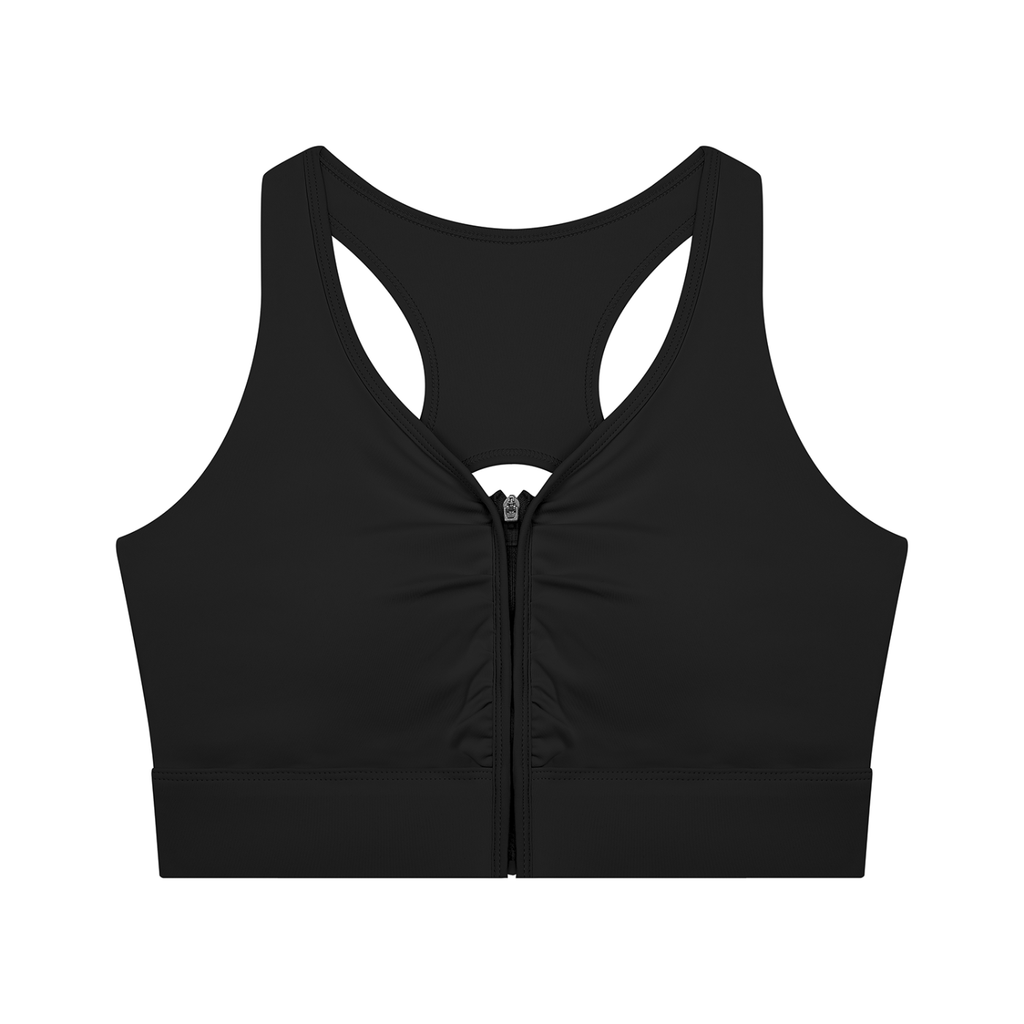 Women’s Cropped Zip Yoga Sports Bra