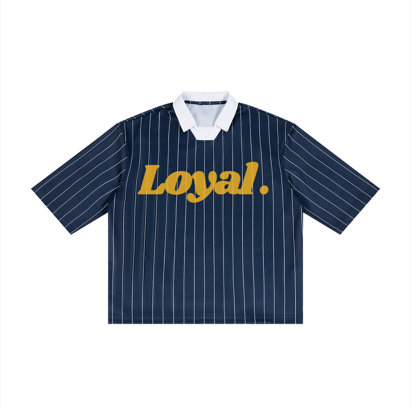 Unisex Pinstripe Collared Soccer Jersey