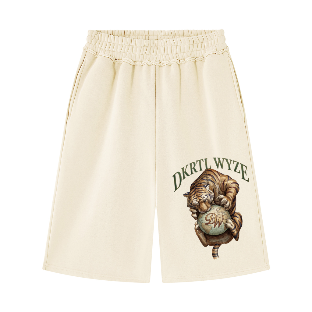 Unisex Raw Edge Fleece Shorts