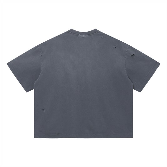 Vintage Washed Distressed Boxy Oversized T-Shirt