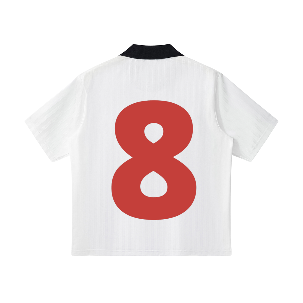 Contrast Collar Striped Soccer Jersey