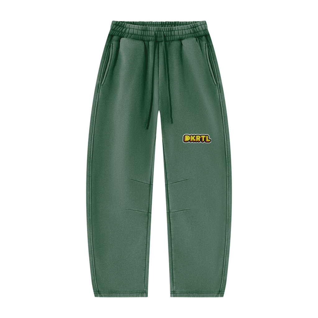 Unisex Vintage Wash Barrel Leg Fleece Sweatpants