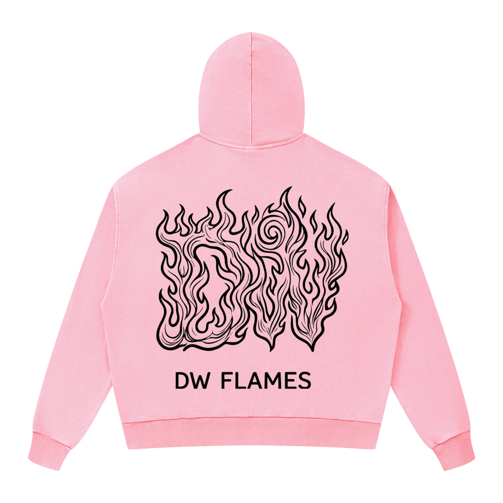 Unisex Mineral Wash Boxy Full Zip Hoodie