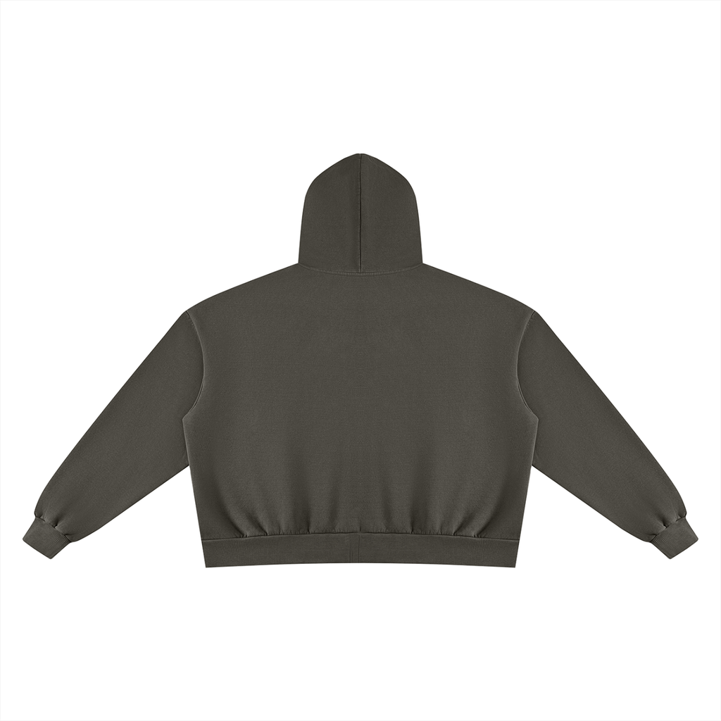 Unisex Vintage Wash Fleece Boxy Hoodie by DKRTL WYZE