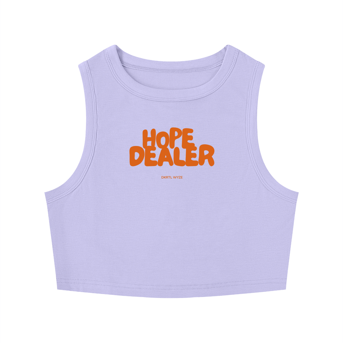 Women's Tight Crewneck Crop Tank Top in Light Purple by DKRTL WYZE