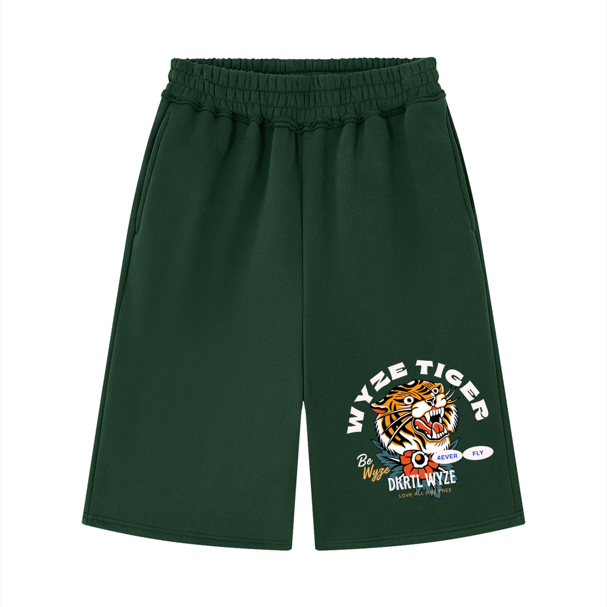 Unisex Raw Edge Fleece Shorts