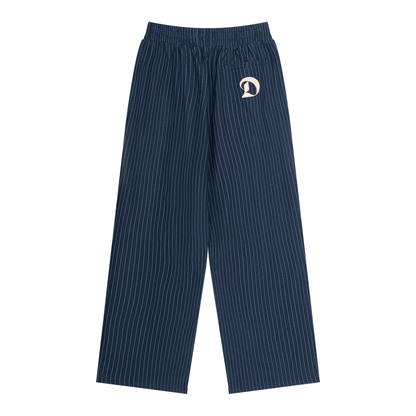 Unisex Striped Pleated Pants