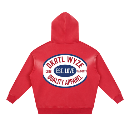 Sunfade Two-way Zipper Boxy Fleece Hoodie