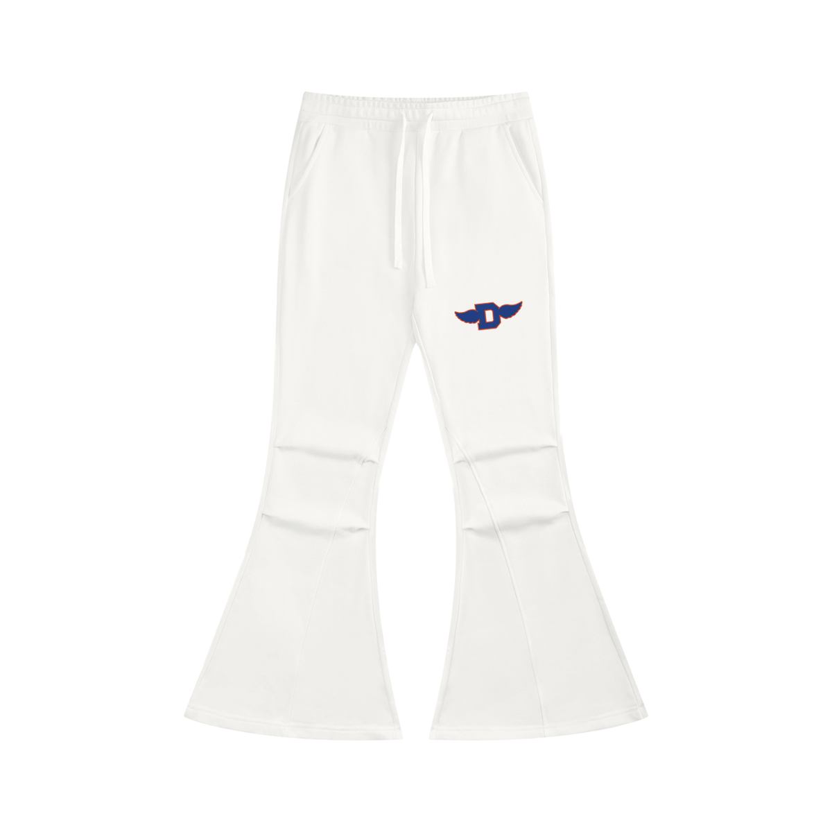 Women’s Flared Sweatpants in White by DKRTL WYZE