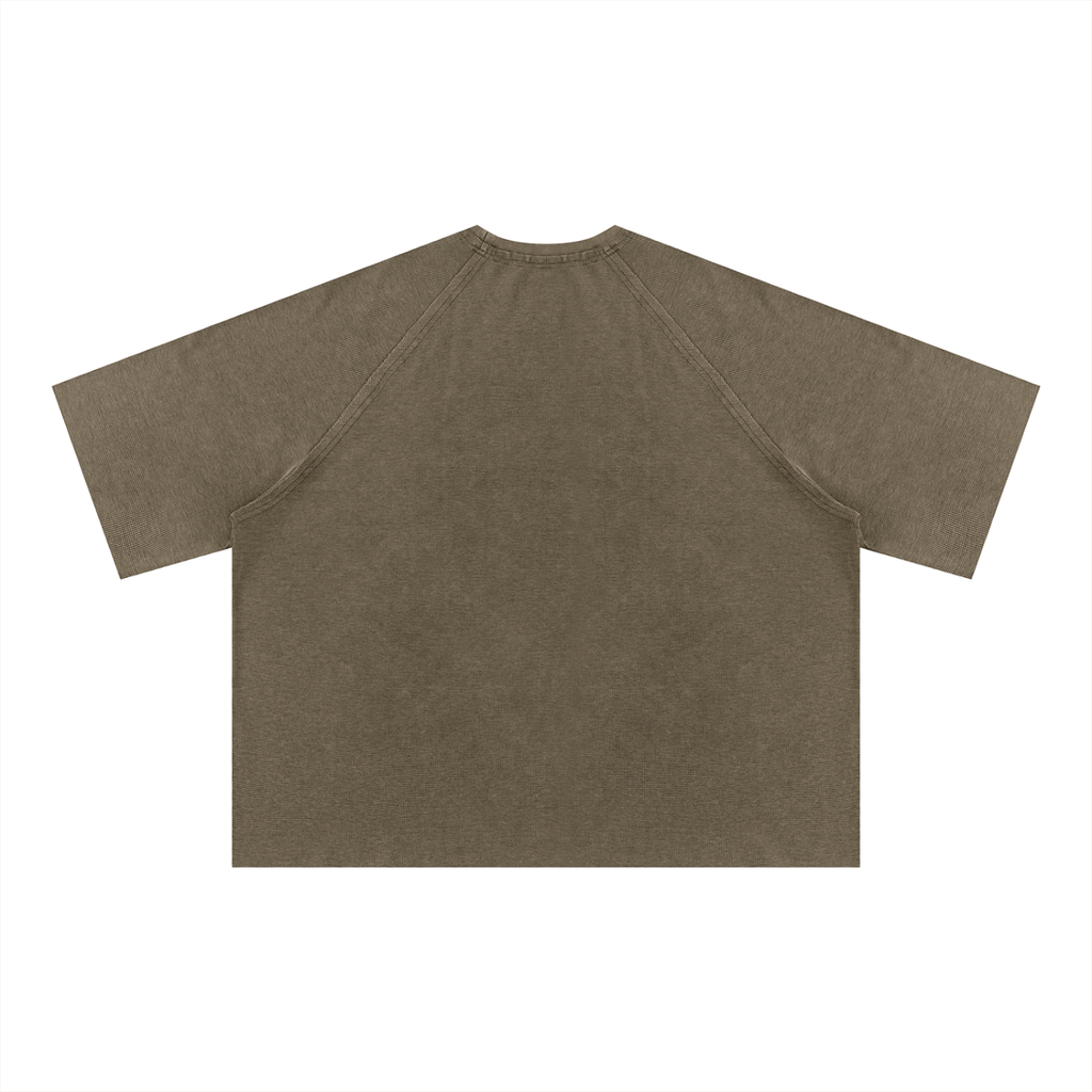 Unisex Mineral Wash Boxy Waffle T-Shirt