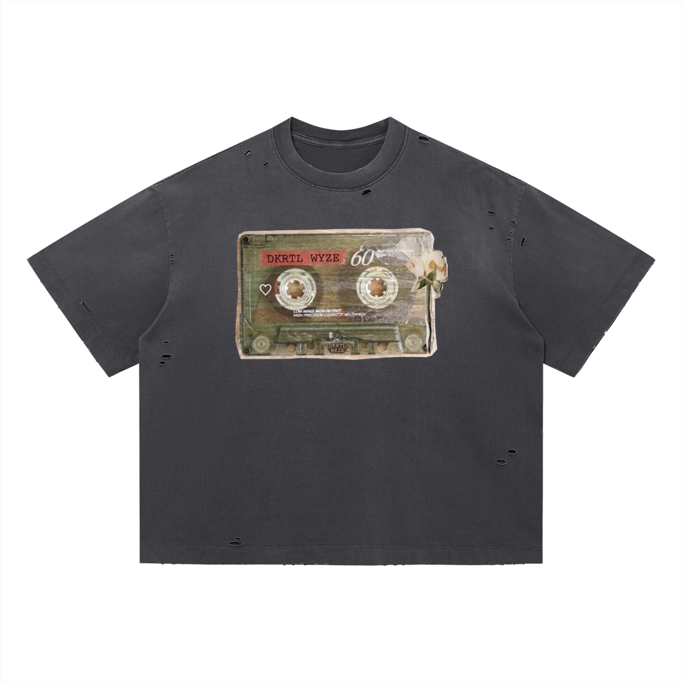 Vintage Washed Distressed Boxy Oversized T-Shirt