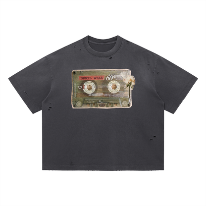 Vintage Washed Distressed Boxy Oversized T-Shirt