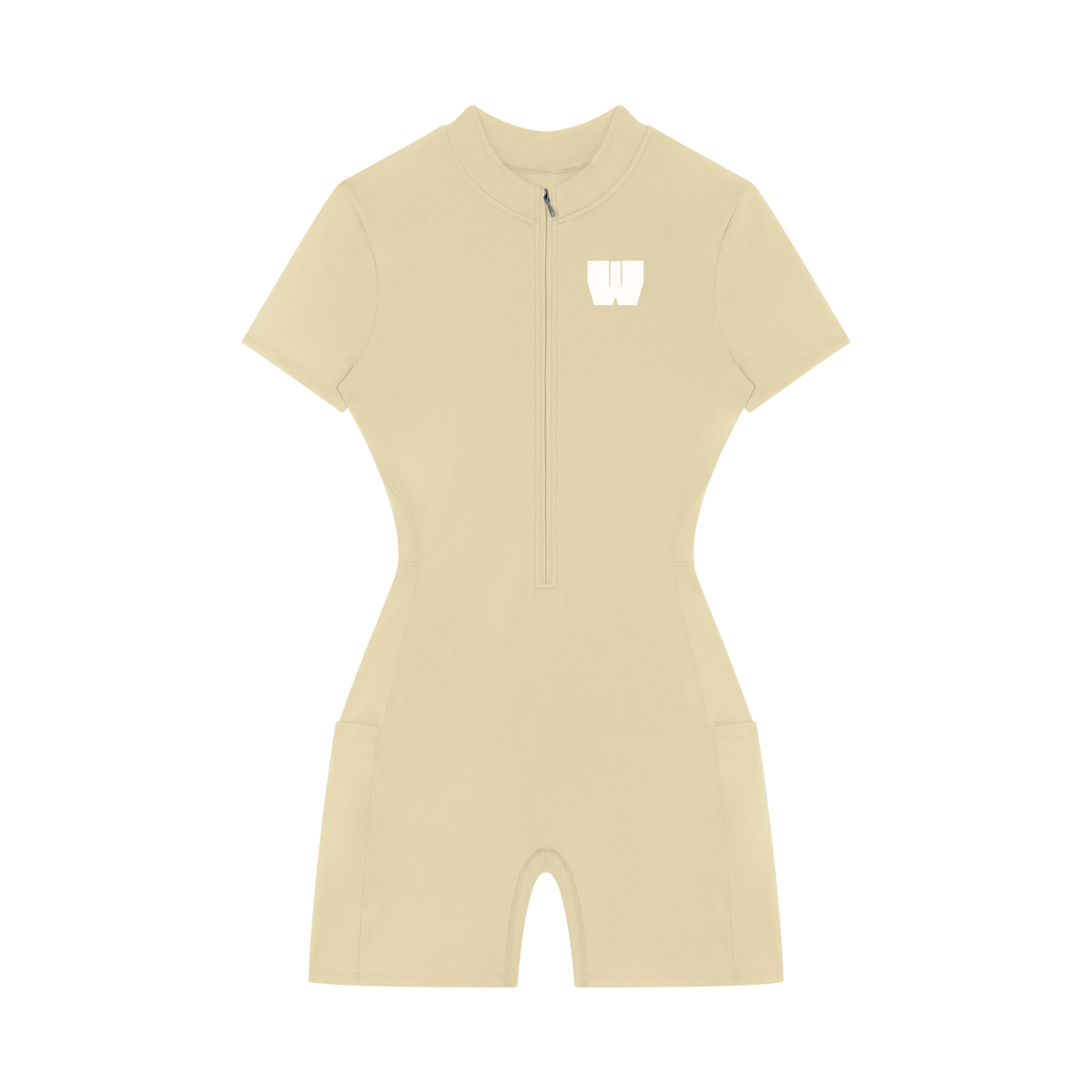 Women's Quarter-Zip Short Sleeve Romper