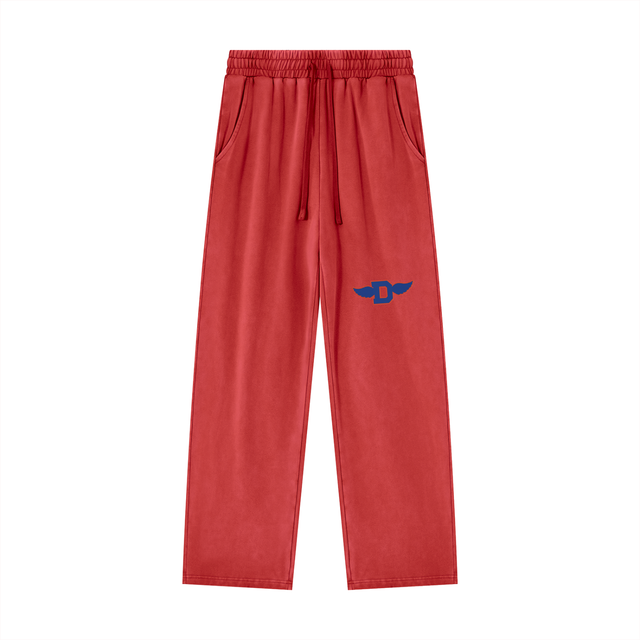 Unisex Heavyweight Vintage Wash Sweatpants in Washed Red by DKRTL WYZE