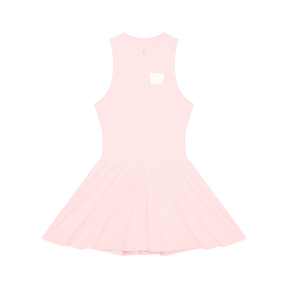 Women’s Ruched Sleeveless Full-Zip Dress