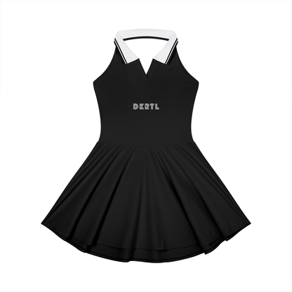 Women's Collared Halter A-Line Tennis Dress