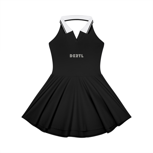 Women's Collared Halter A-Line Tennis Dress