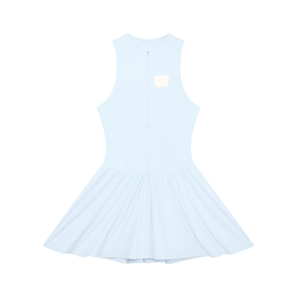 Women’s Ruched Sleeveless Full-Zip Dress