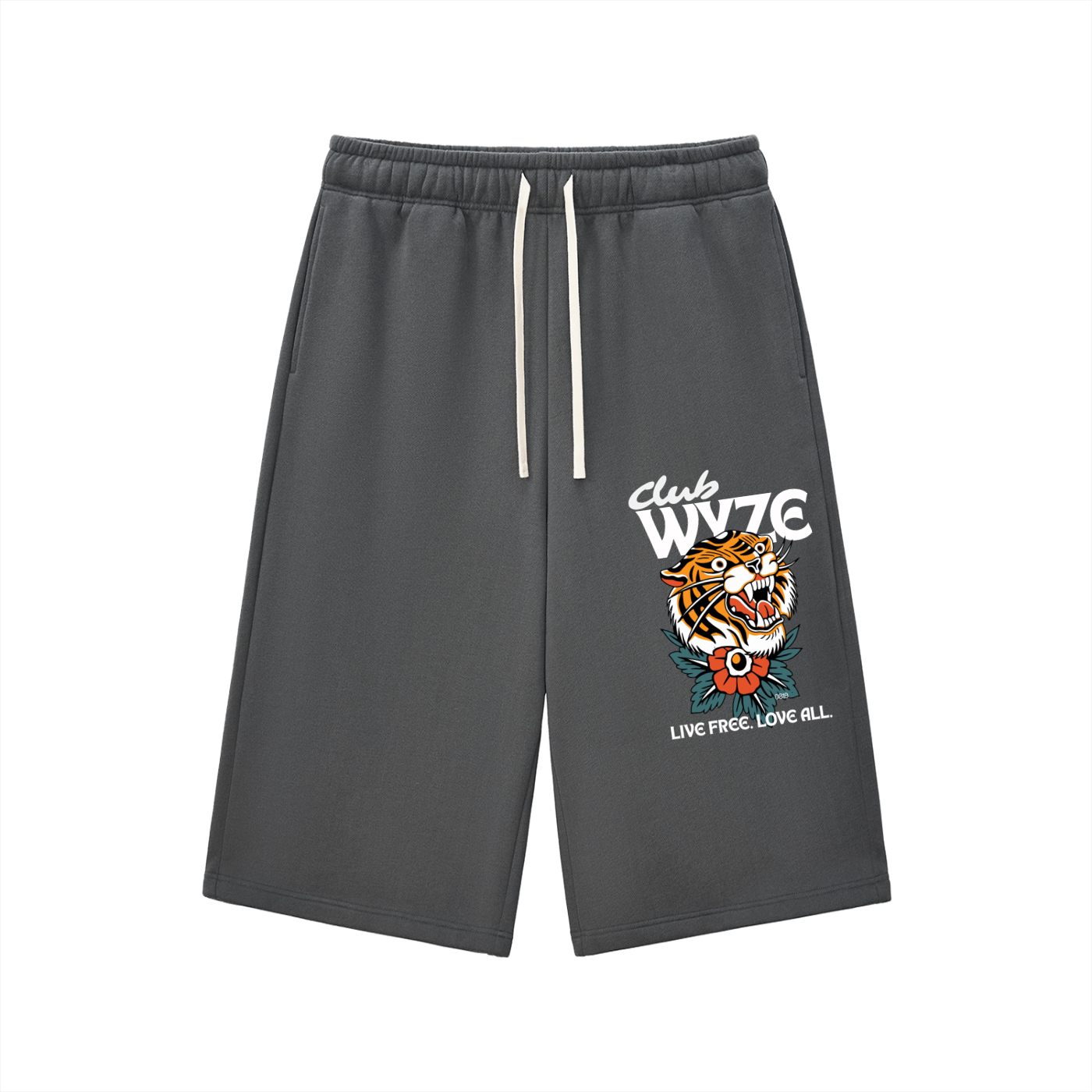 Relaxed Drawstring Three-quarter Sweatpants