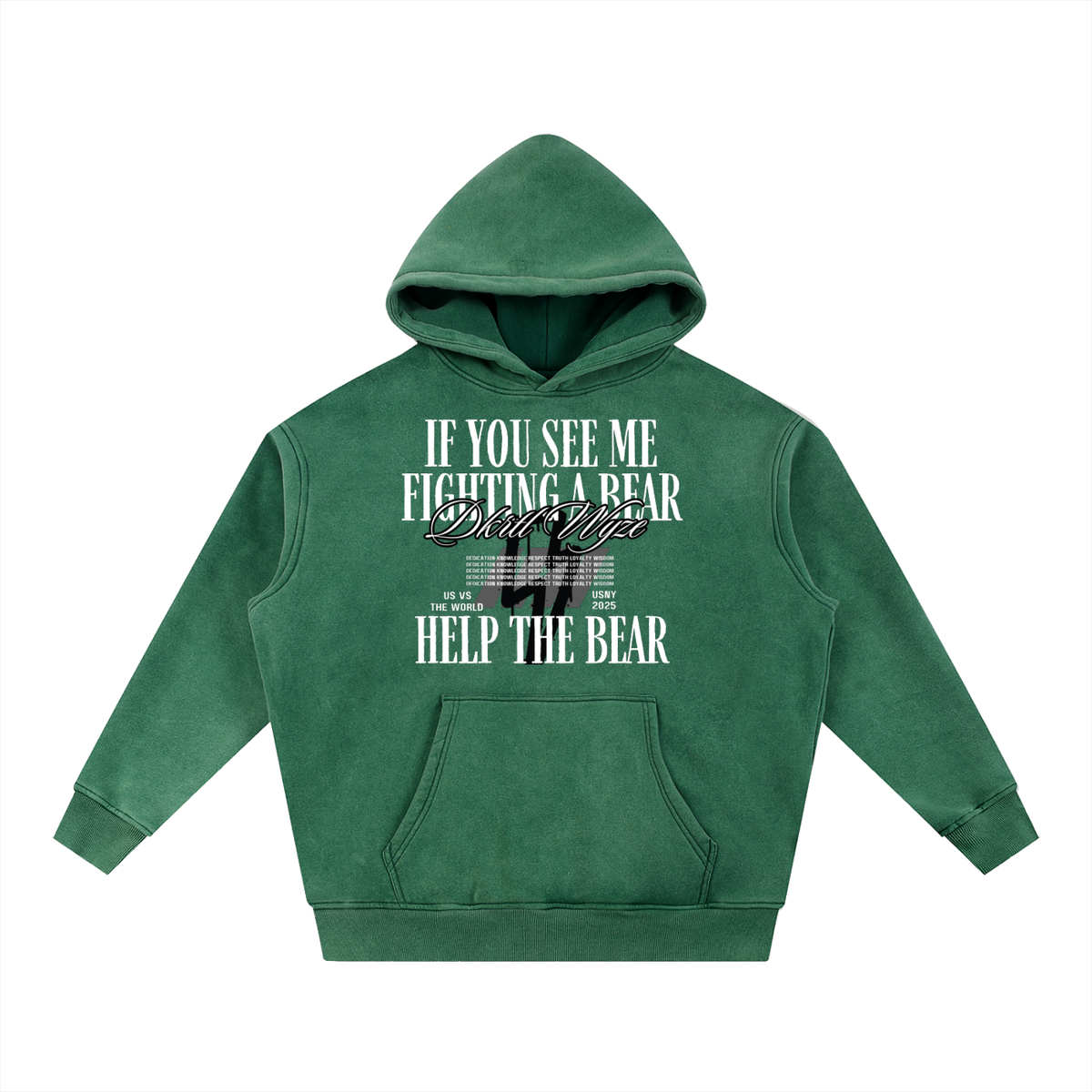Snow Wash Fleece Oversize Hoodie