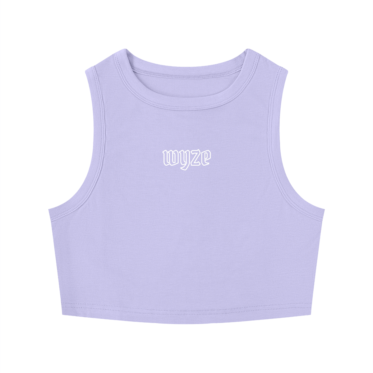 Women's Tight Crewneck Crop Tank Top in Light Purple by DKRTL WYZE