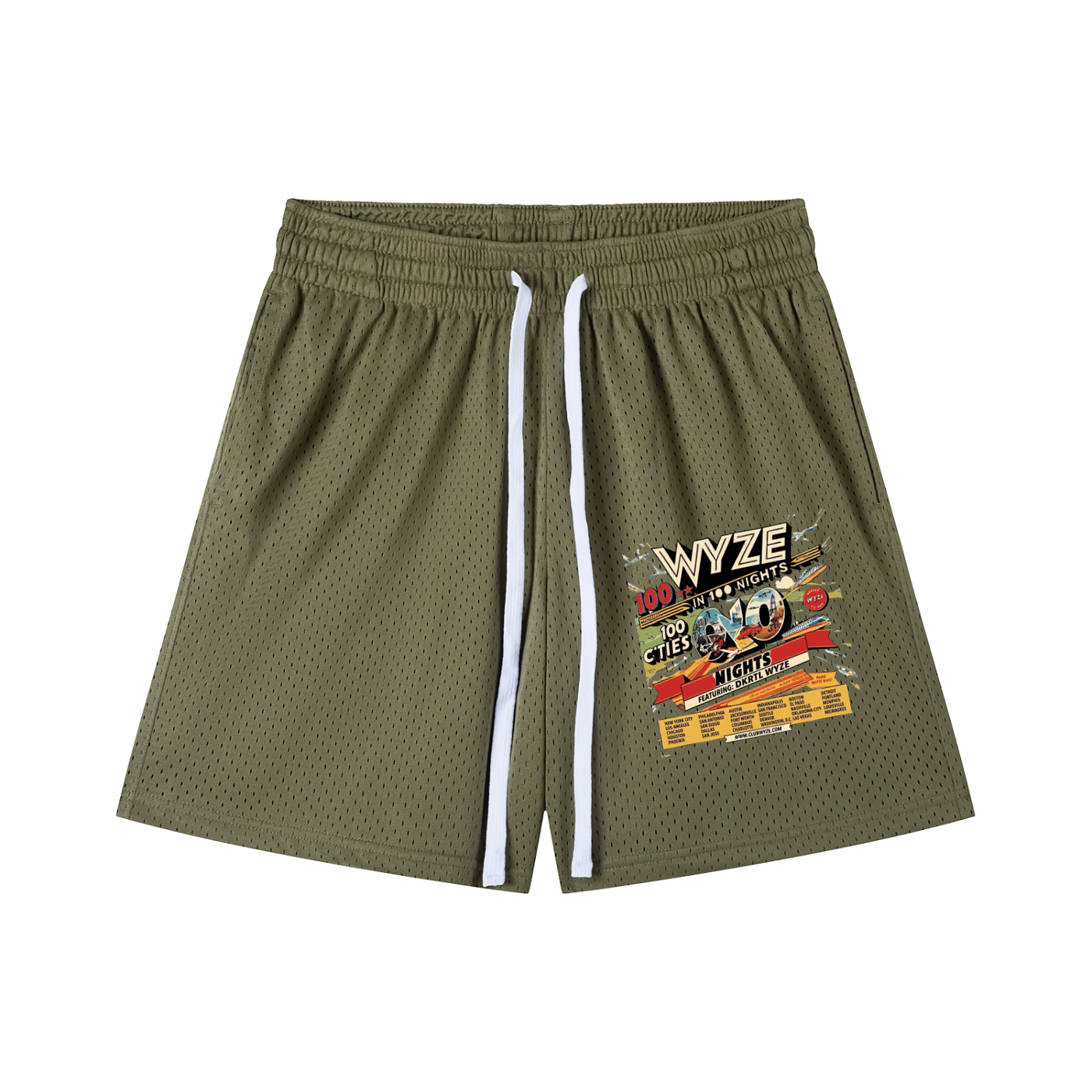 Mesh Drawstring Shorts