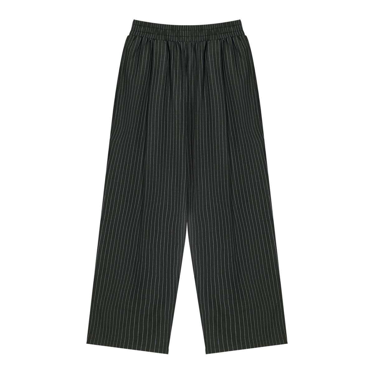 Unisex Striped Pleated Pants