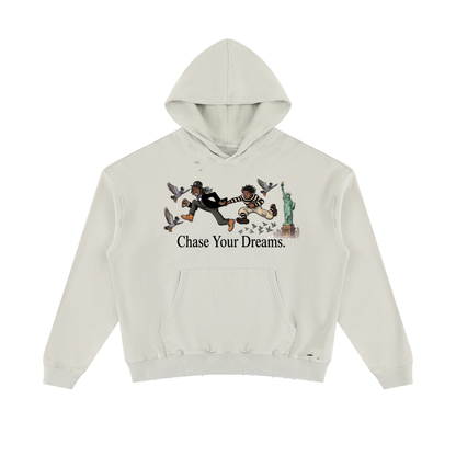 Unisex Mineral Wash Distressed Hoodie