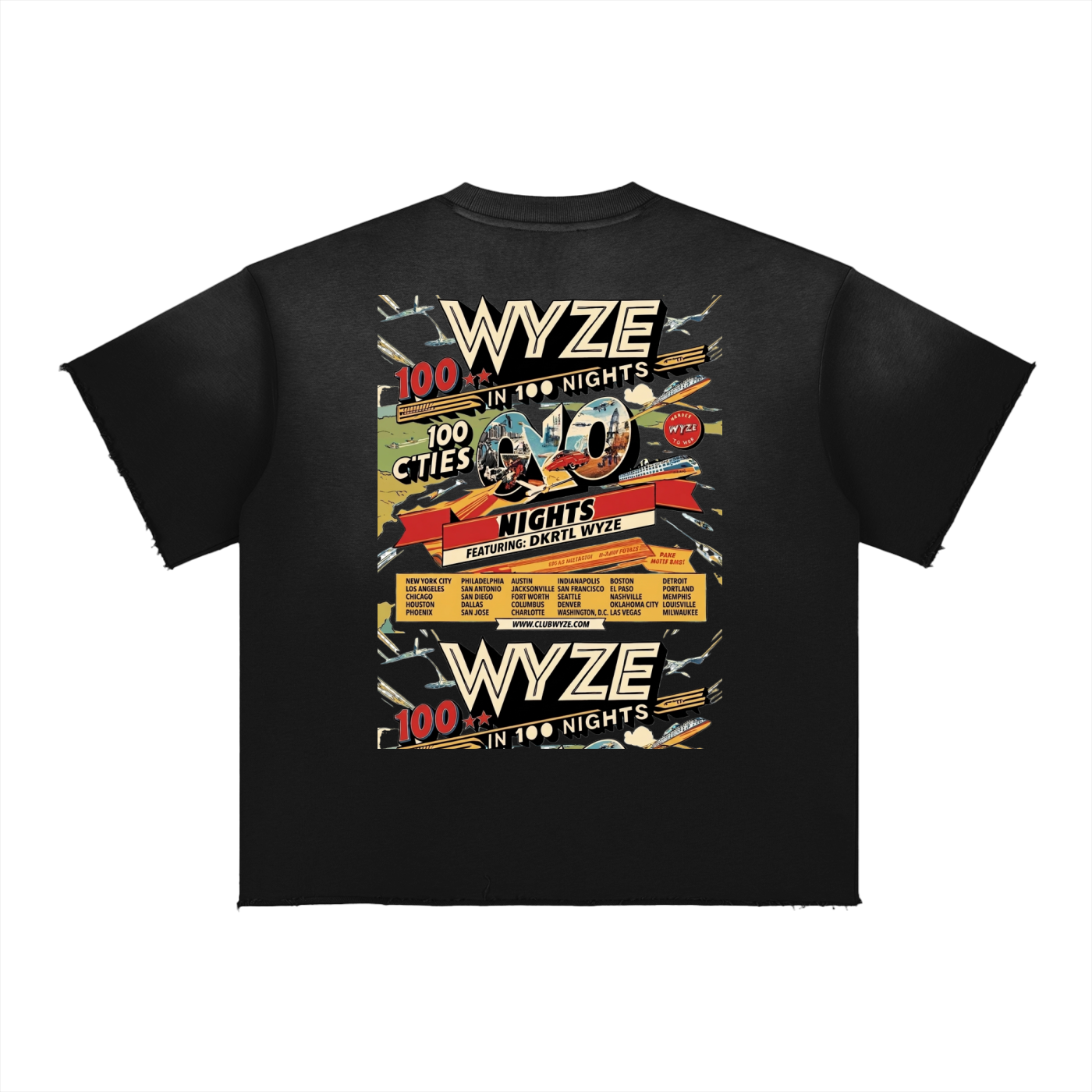 Sun Fade Raw Edge T-Shirt