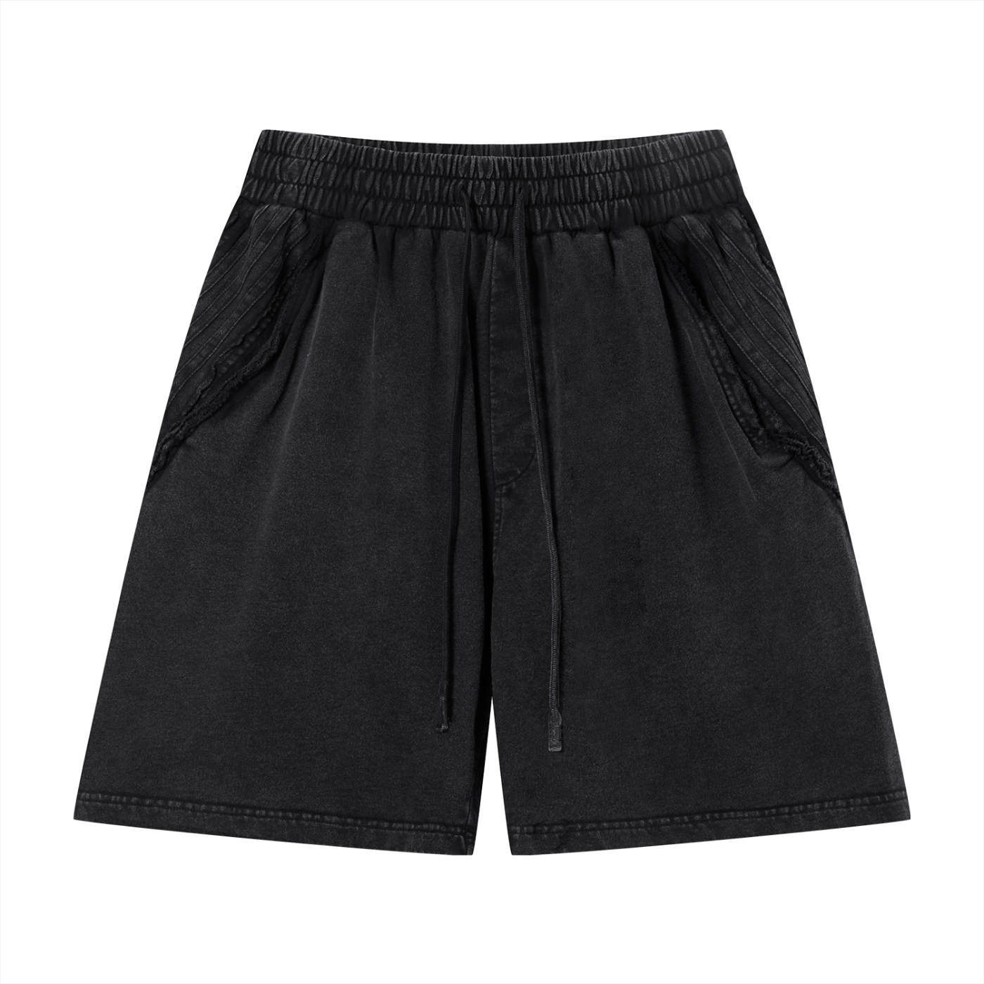 Unisex Vintage Wash Raw Edge Shorts