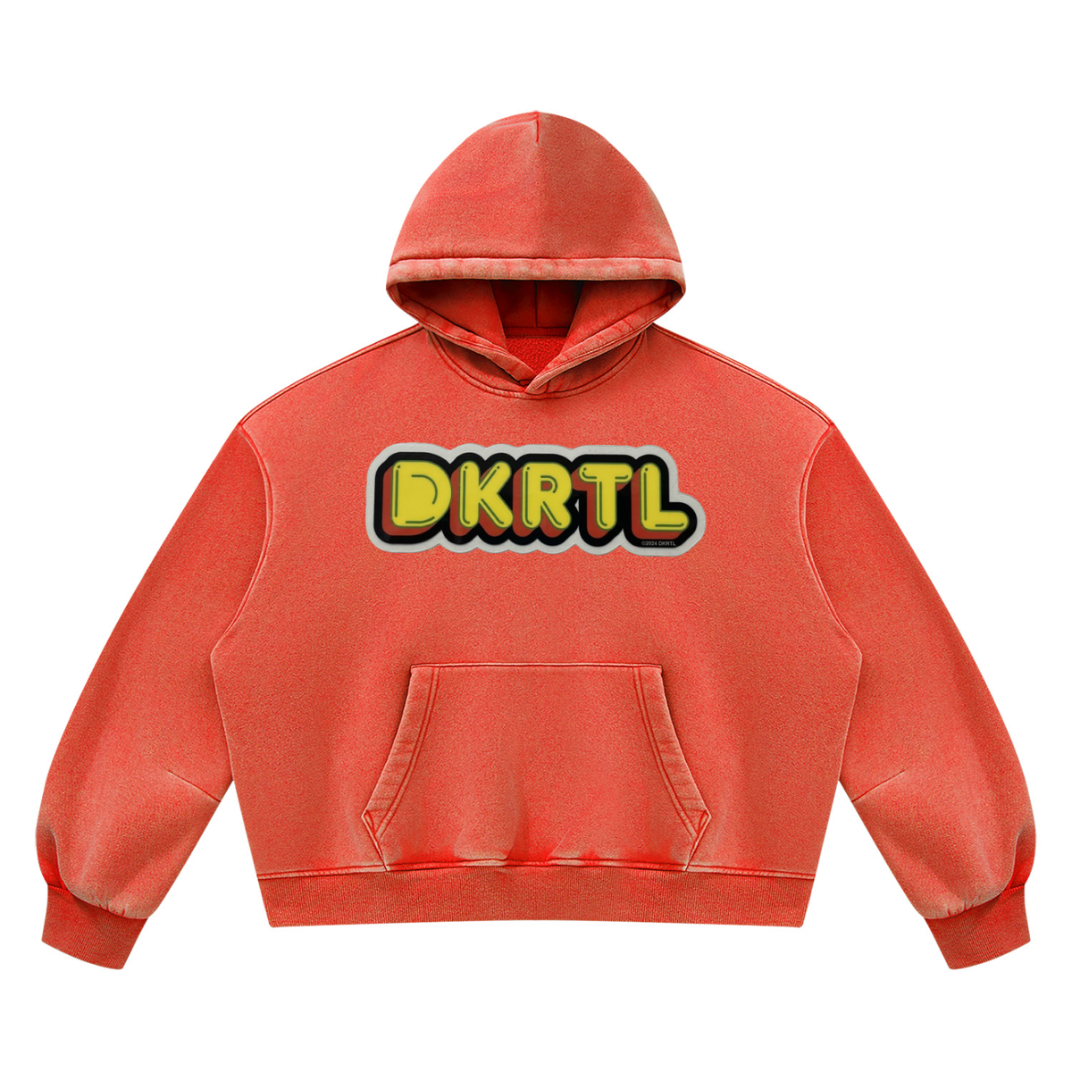 Unisex Vintage Wash Boxy Fleece Hoodie