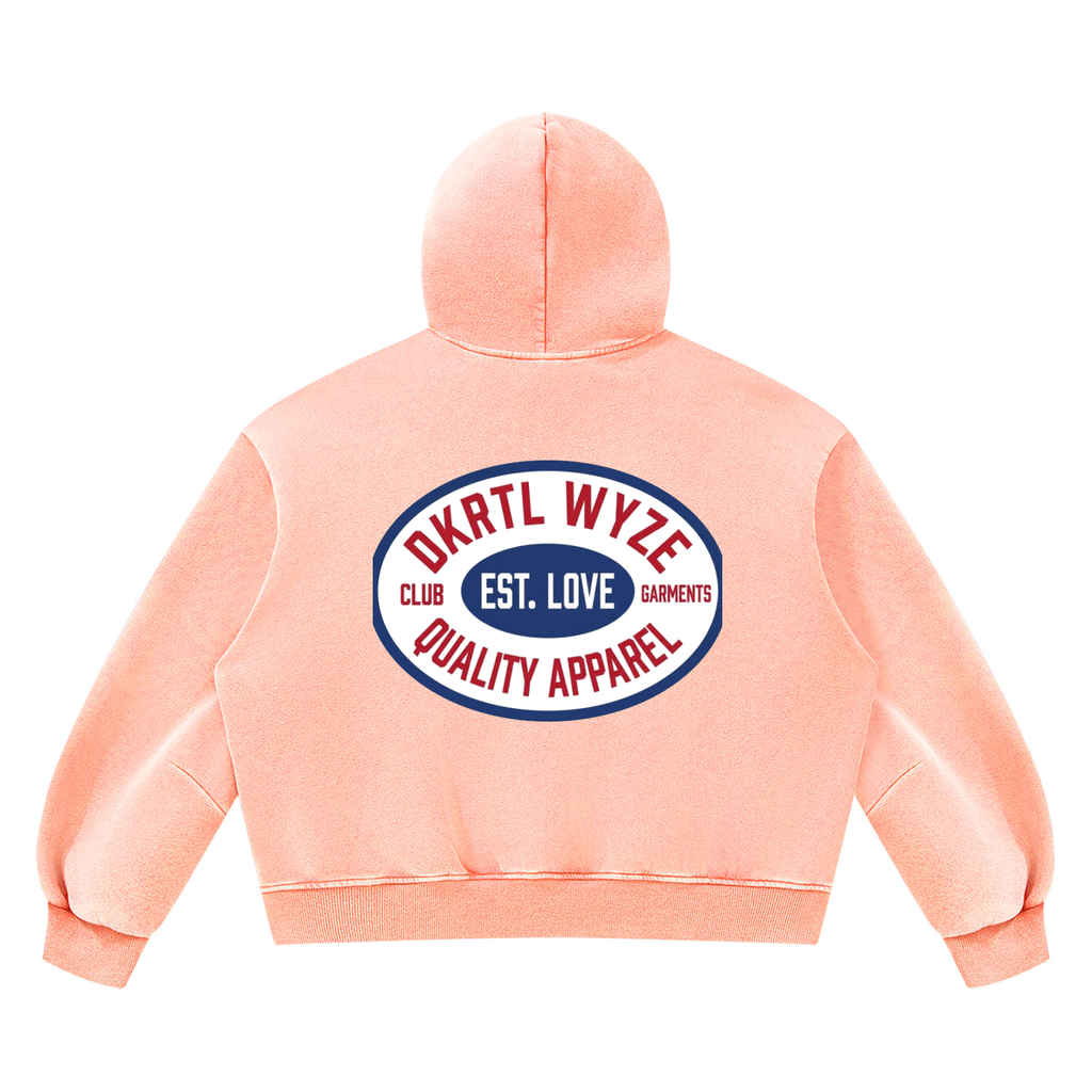 Unisex Vintage Wash Boxy Fleece Hoodie