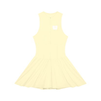 Women’s Ruched Sleeveless Full-Zip Dress