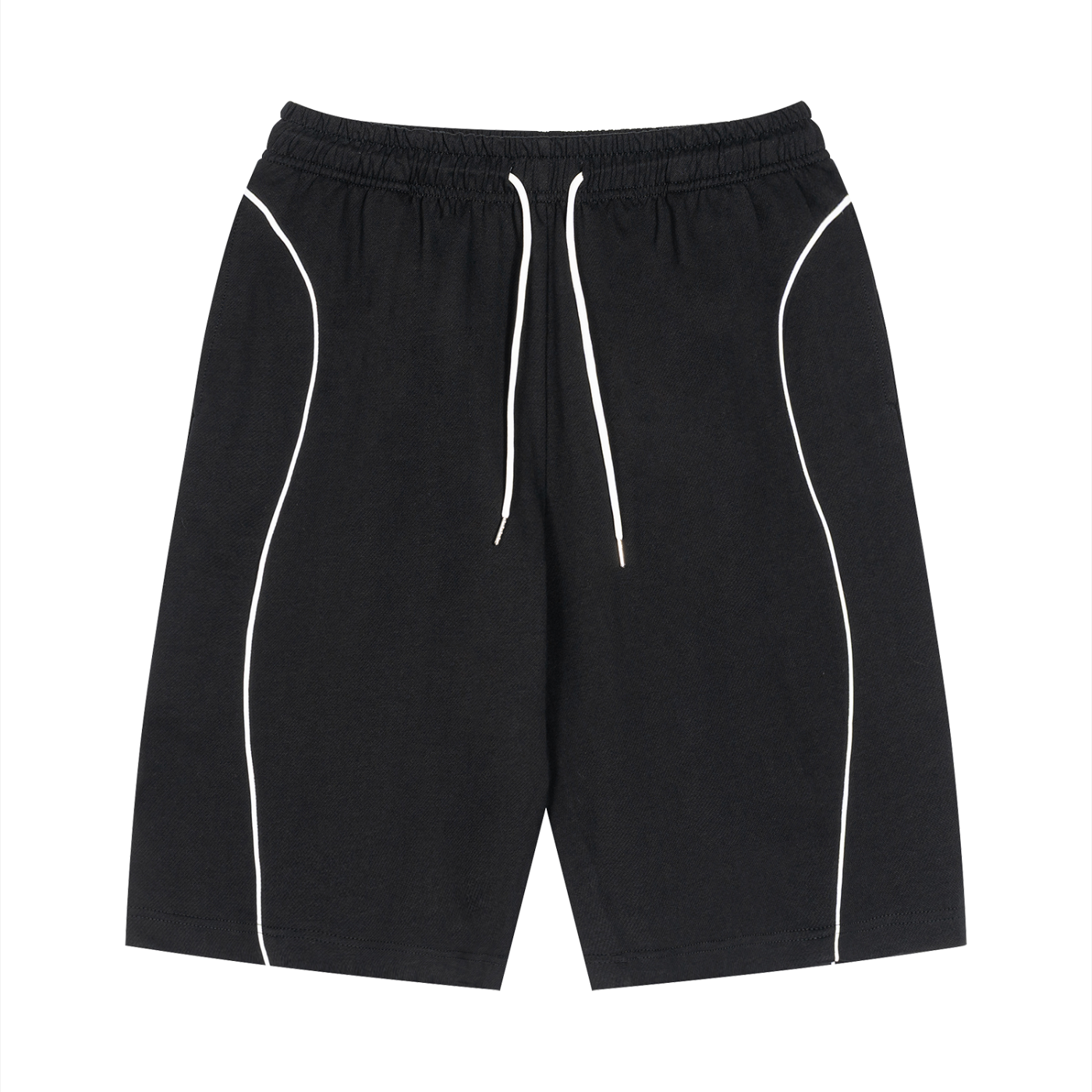 Unisex Piping Drawstring Shorts