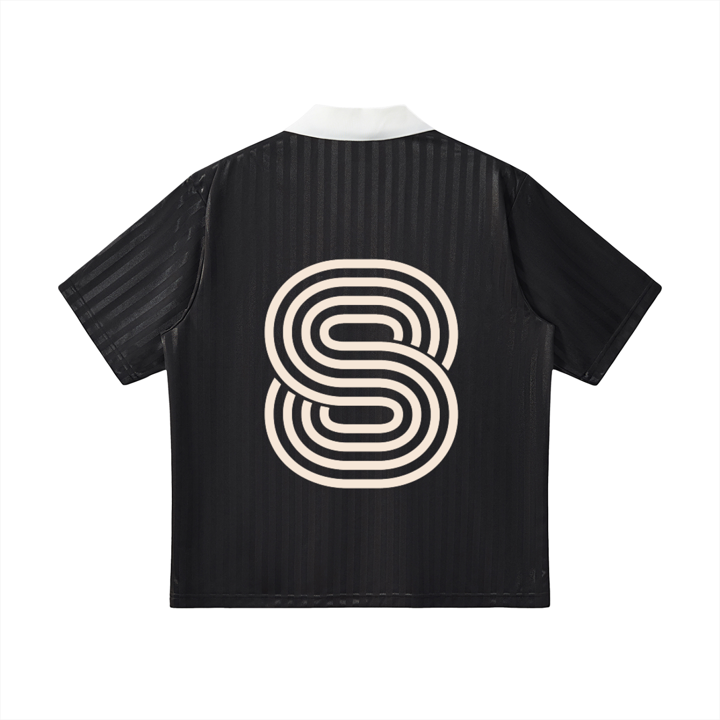 Contrast Collar Striped Soccer Jersey