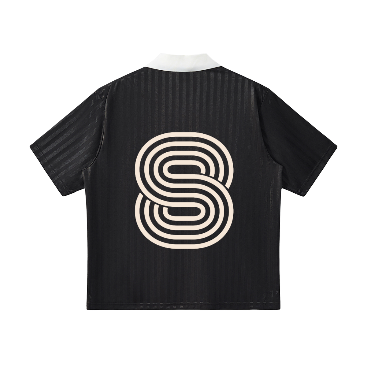 Contrast Collar Striped Soccer Jersey