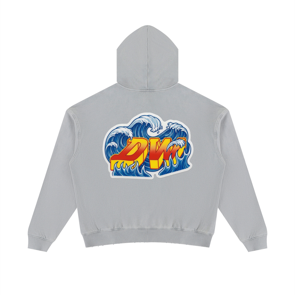 Unisex Mineral Wash Distressed Hoodie