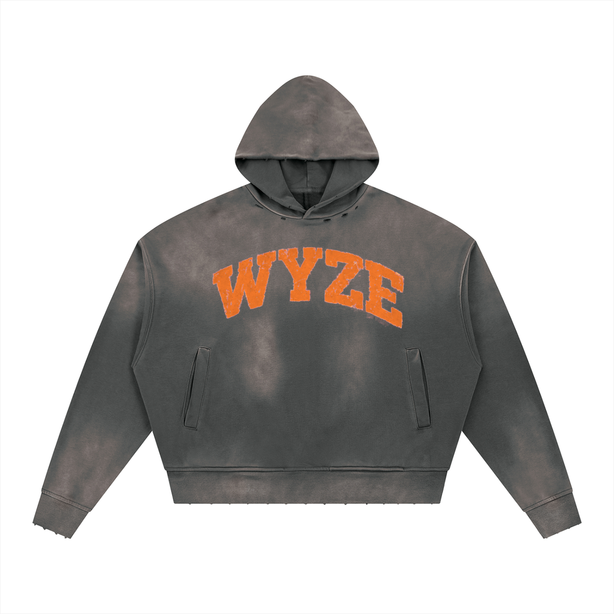 Unisex Sunfade Distressed Boxy Hoodie