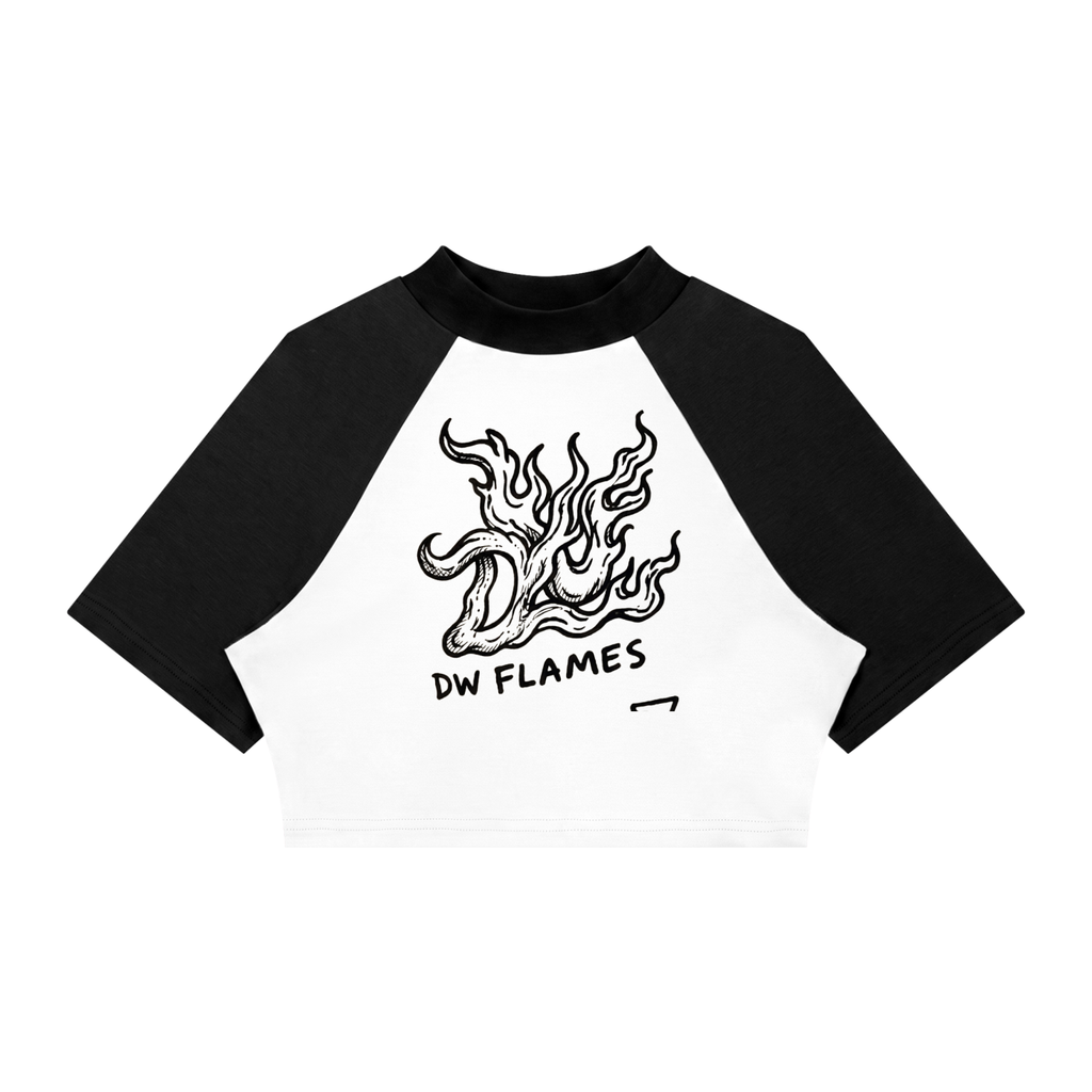 Women’s Color Block Raglan Crop T-Shirt