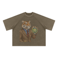 Unisex Mineral Wash Boxy Waffle T-Shirt