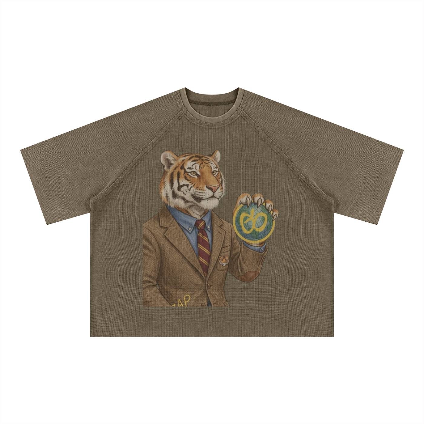 Unisex Mineral Wash Boxy Waffle T-Shirt