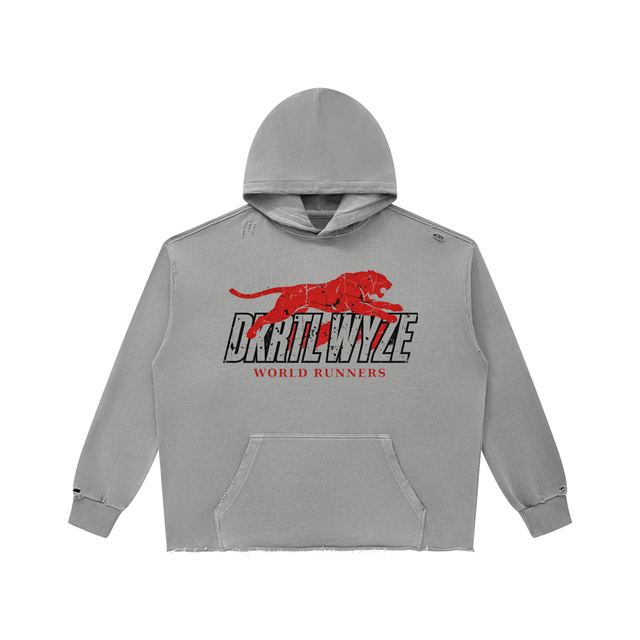 Unisex Vintage Wash Raw Edge Hoodie