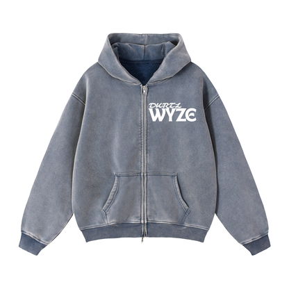 Zip-Through Boxy Fleece Hoodie