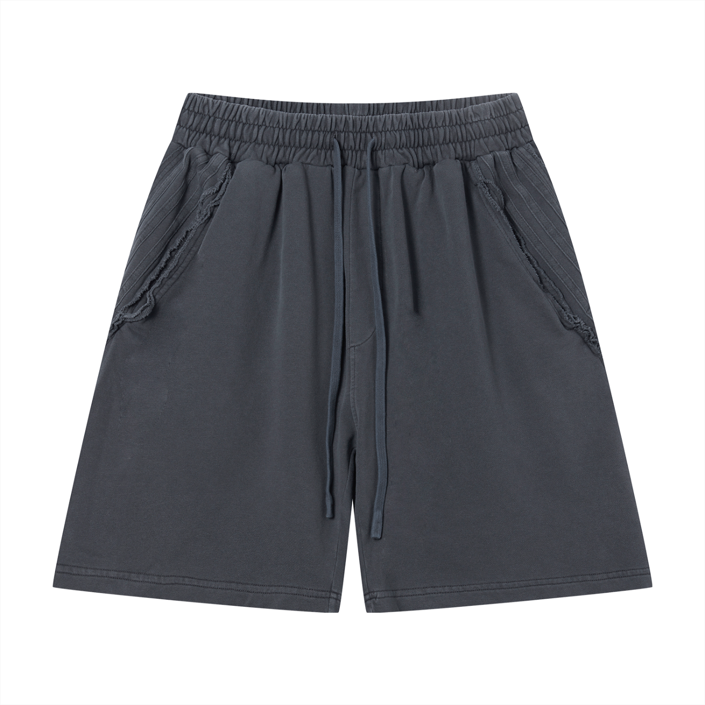 Unisex Vintage Wash Raw Edge Shorts
