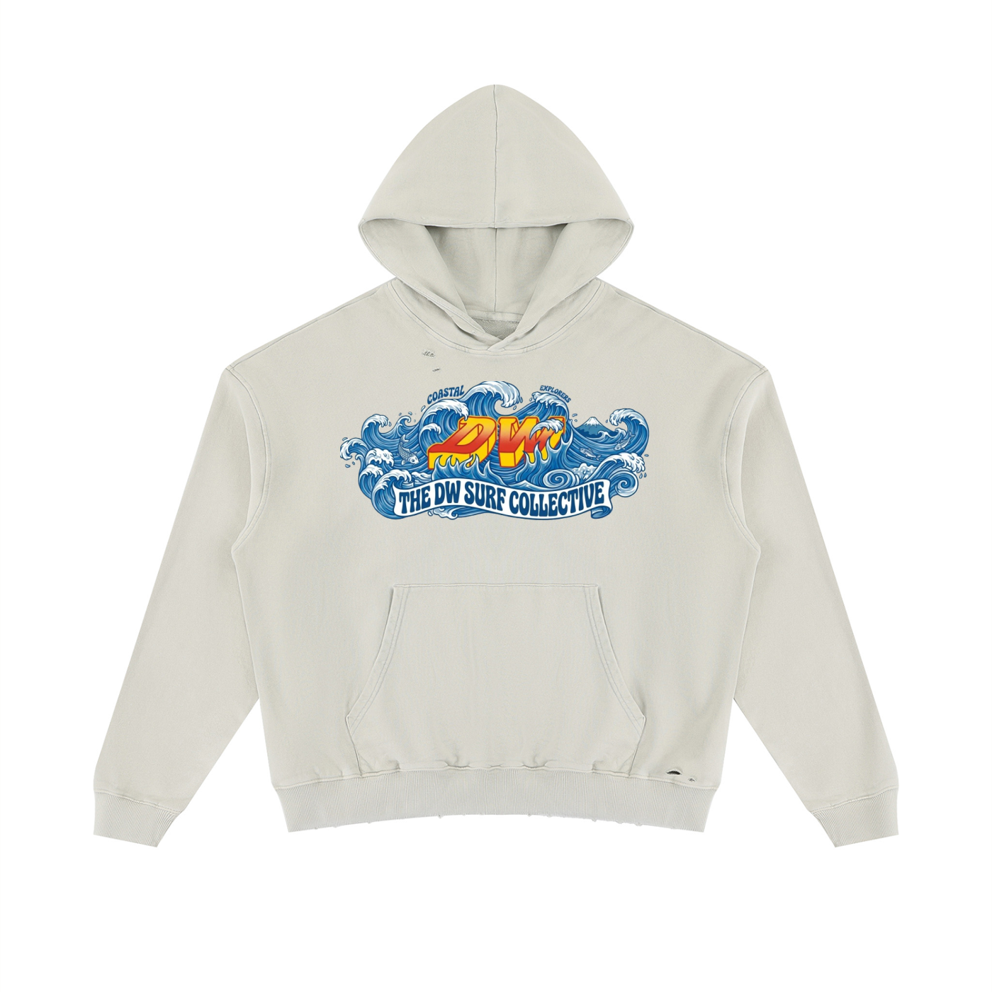Unisex Mineral Wash Distressed Hoodie