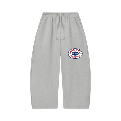 Unisex Waffle Barrel Leg Pants