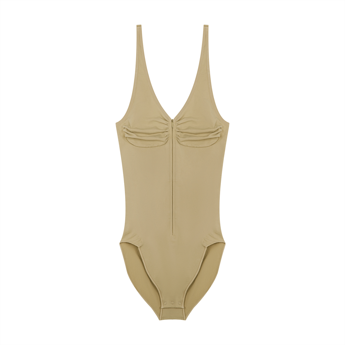 Women’s Full-Zip Ruched Bodysuit