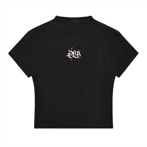 Essential Slim Fit Mock Neck T-Shirt in Black by DKRTL WYZE