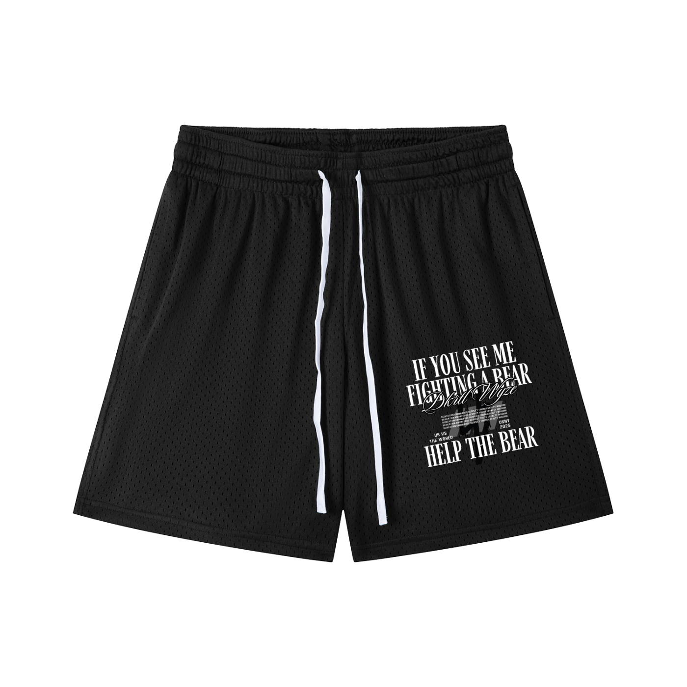 Mesh Drawstring Shorts